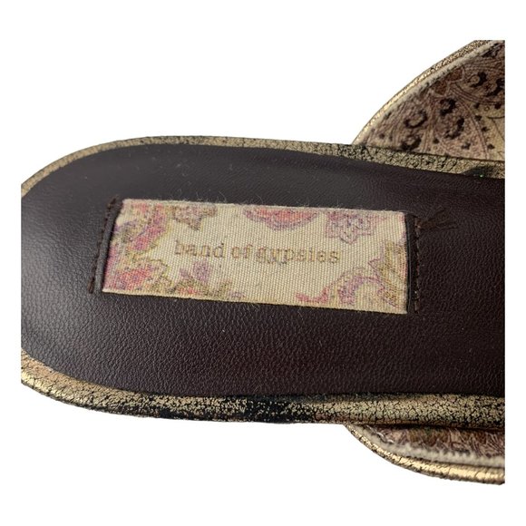 BAND OF GYPSIES Landslides Distressed Bronze Mule Slides - Picture 2 of 12